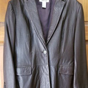 ALFANI LEATHER BLAZER LARGE NEVER WORN